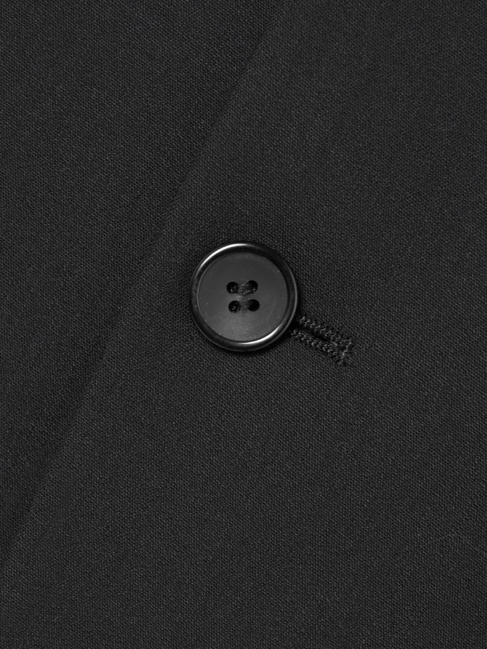 Close-up detail of the Bettter Cropped Grain De Poudre Wool Blazer