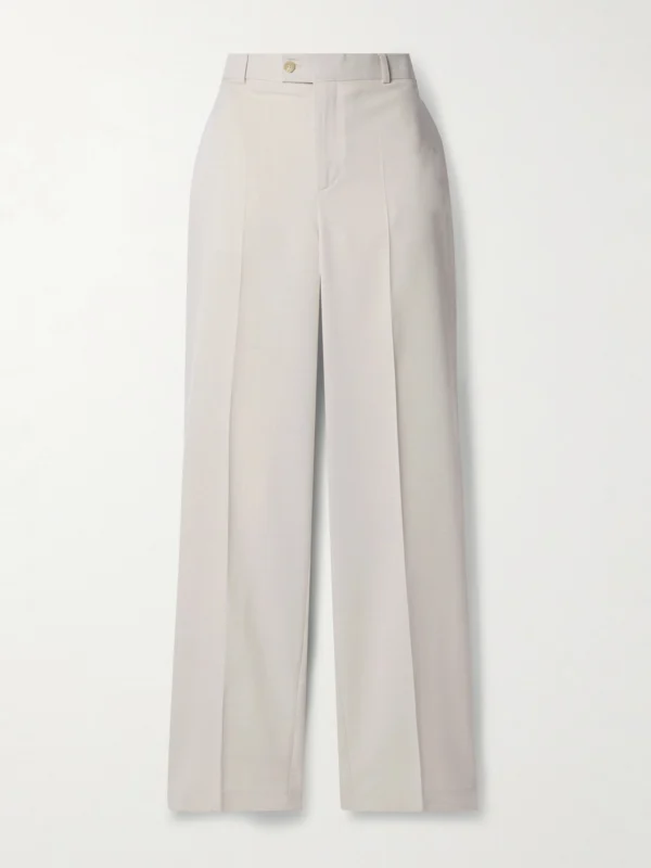 Bettter Grain De Poudre Wool-blend Straight-leg Pants