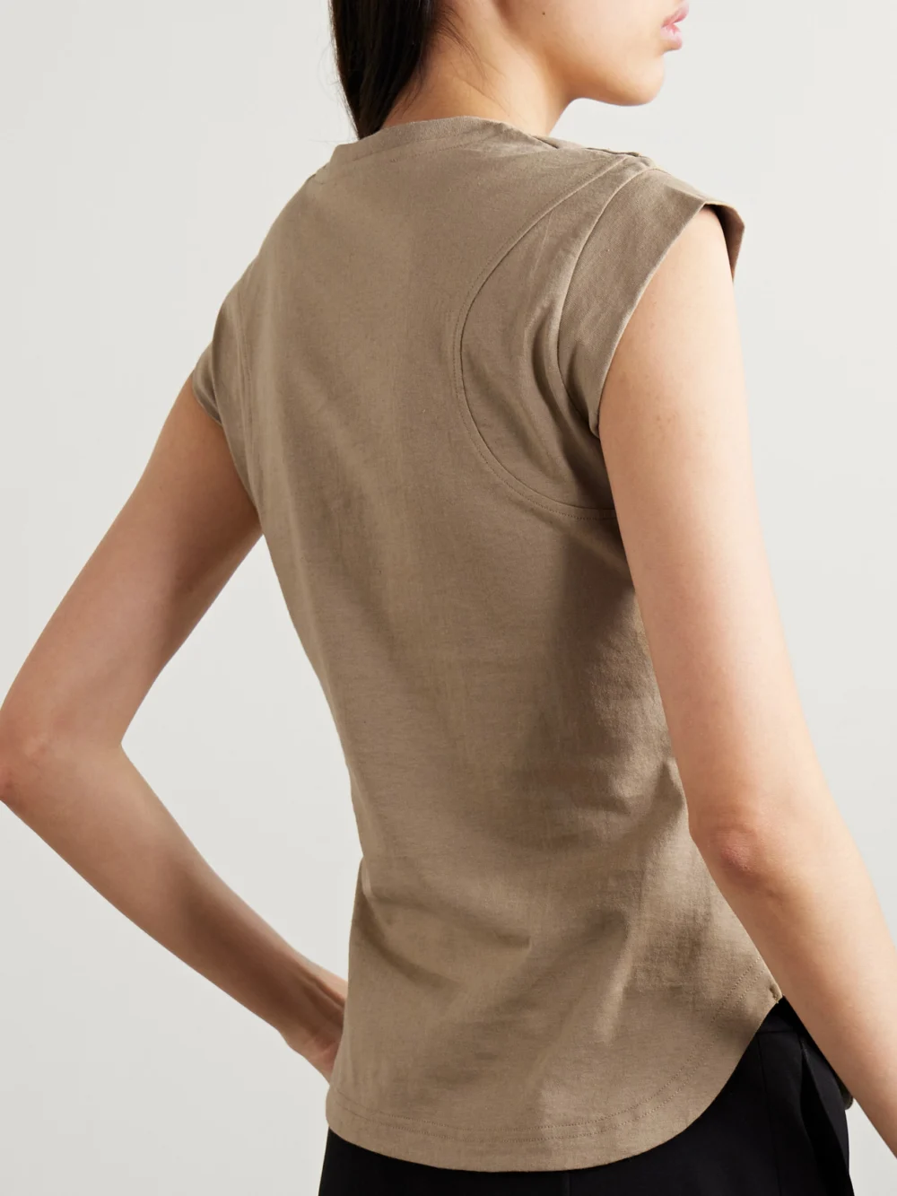 Back view of the Bettter Paneled Cotton-jersey T-shirt