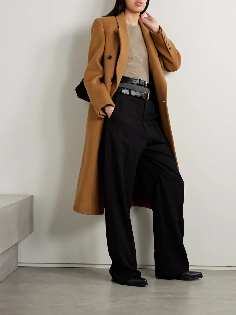 Bettter Paneled Cotton-jersey T-shirt, worn by a model