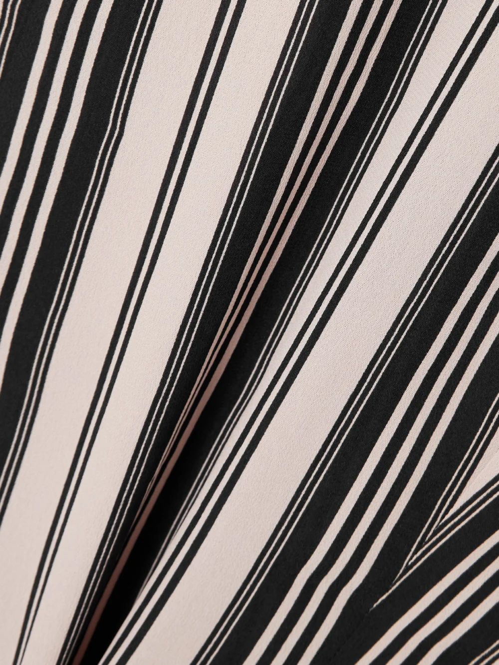 Close-up detail of the Bettter Rowan Striped Crepe Shirt