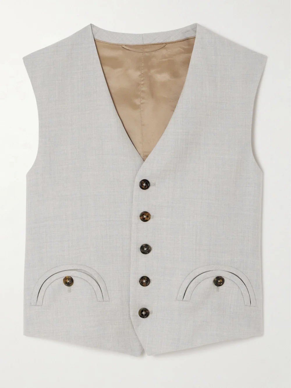 BLAZÉ Milano Feral Wool Vest in gray