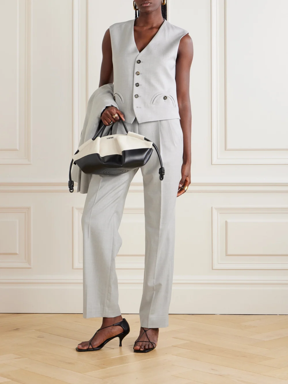 BLAZÉ Milano Feral Wool Vest, worn by a model
