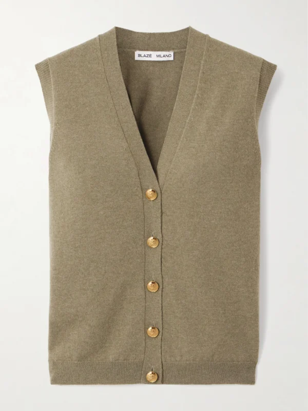 BLAZÉ Milano Highland Wool and Cashmere-blend Vest