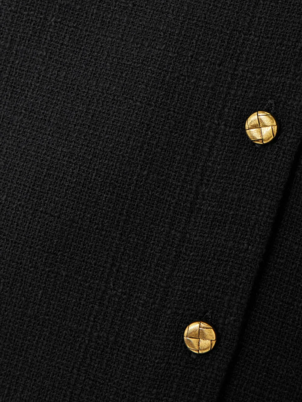 Close-up detail of the BLAZÉ Milano Missy Appaloosa Cotton-blend Tweed Mini Skirt