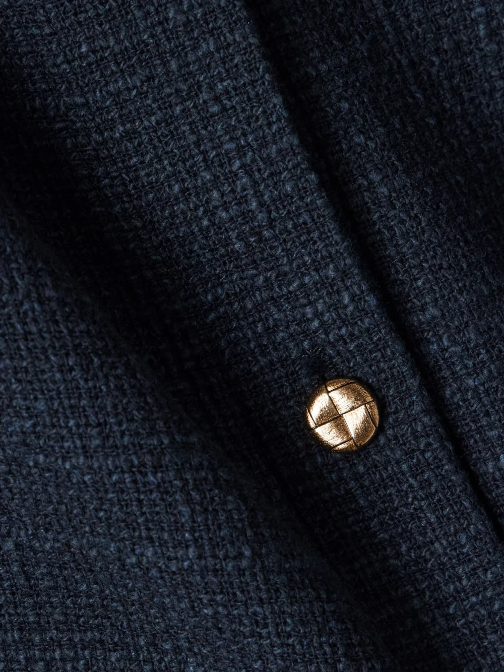 Close-up detail of the BLAZÉ Milano Missy Appaloosa Cotton-blend Tweed Mini Skirt
