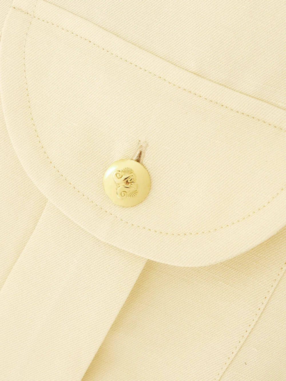 Close-up detail of the BLAZÉ Milano Pekin Linen and Silk-blend Twill Vest
