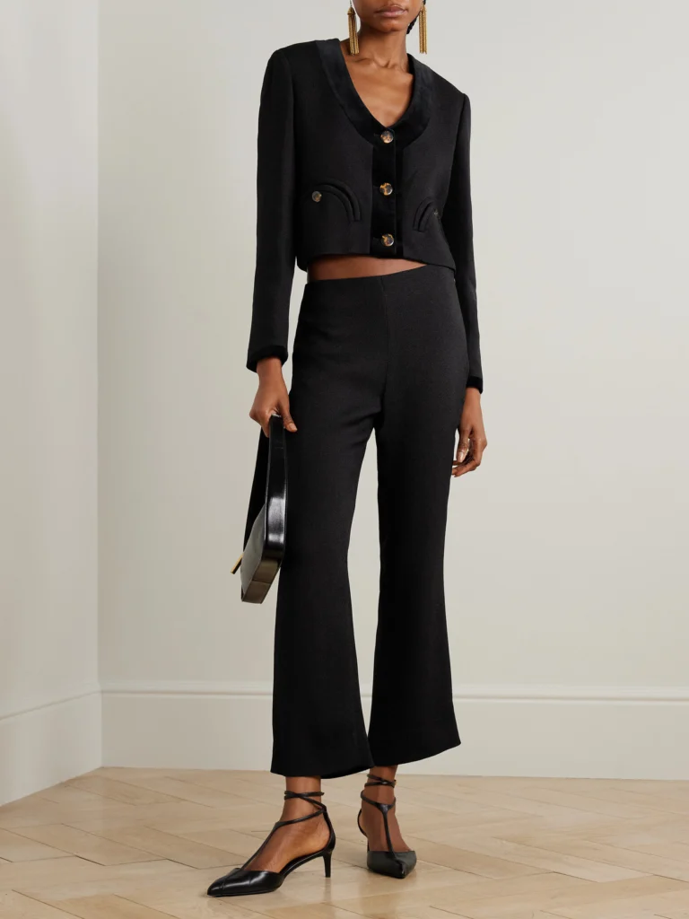 BLAZÉ Milano Spiti Cropped Cotton Velvet-trimmed Woven Jacket