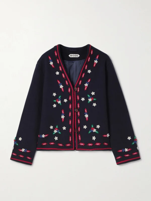 Bode Carroll Appliquéd Wool Felt Jacket