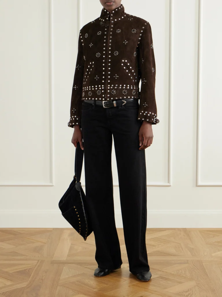 Bode Howard Studded Suede Jacket