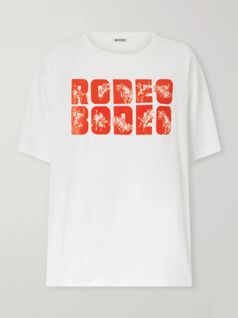 Bode Rodeo Bodeo Printed Cotton-jersey T-shirt in white