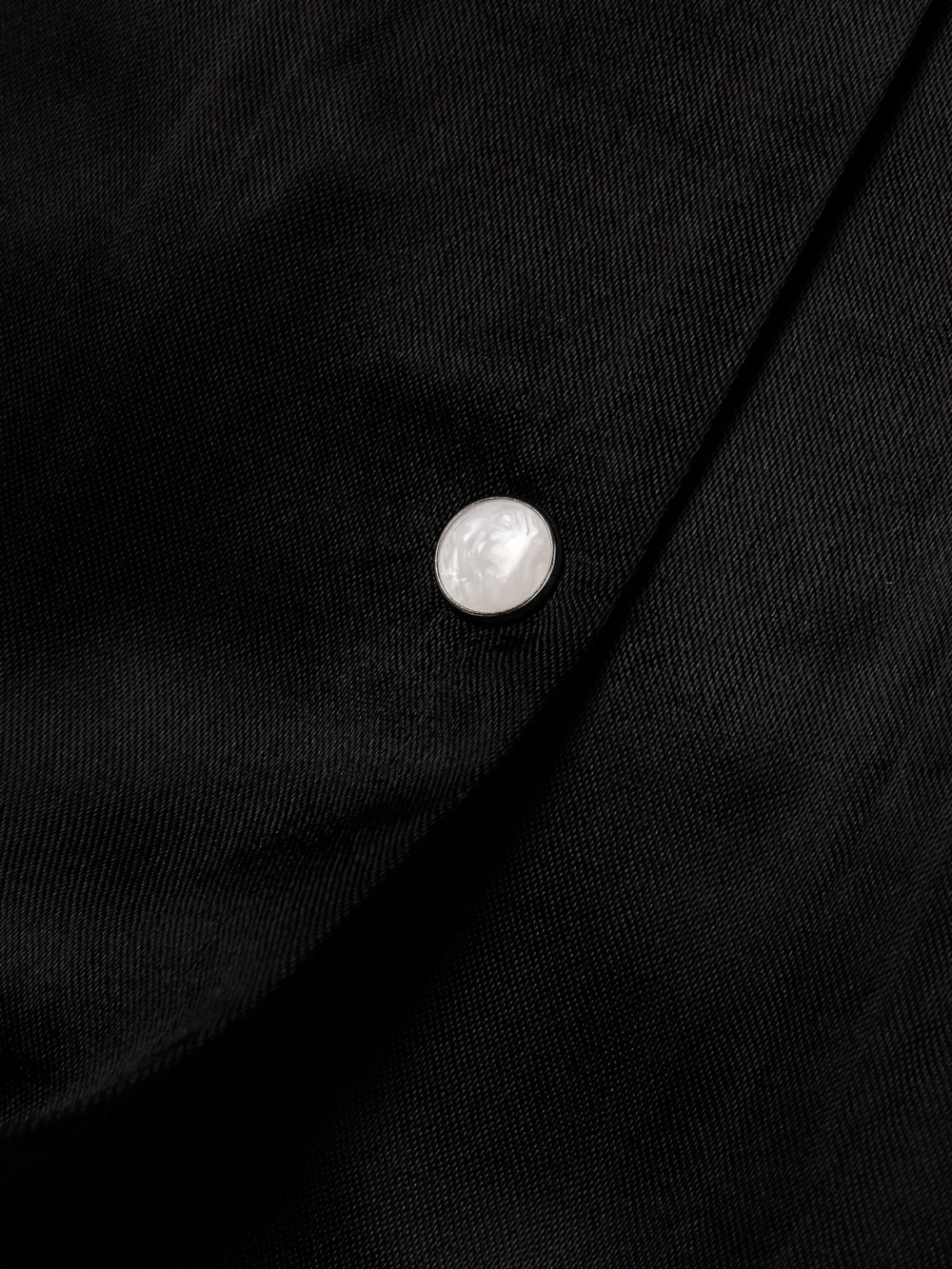 Close-up detail of the Bode Rodeo Sequin-embellished Satin Shirt