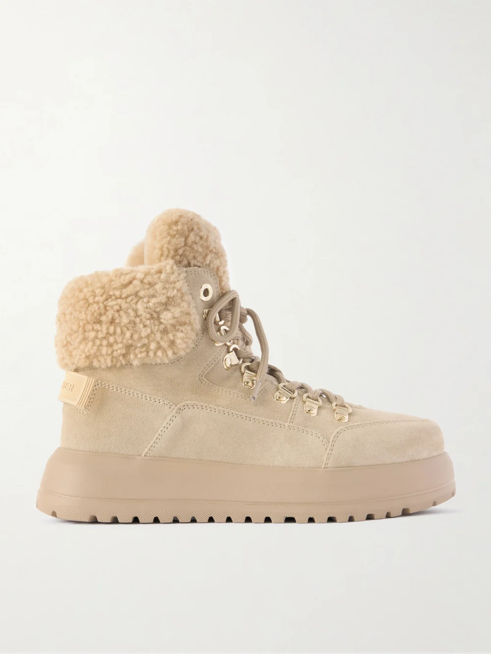Bogner Antwerp Shearling-lined Suede Ankle Boots in beige