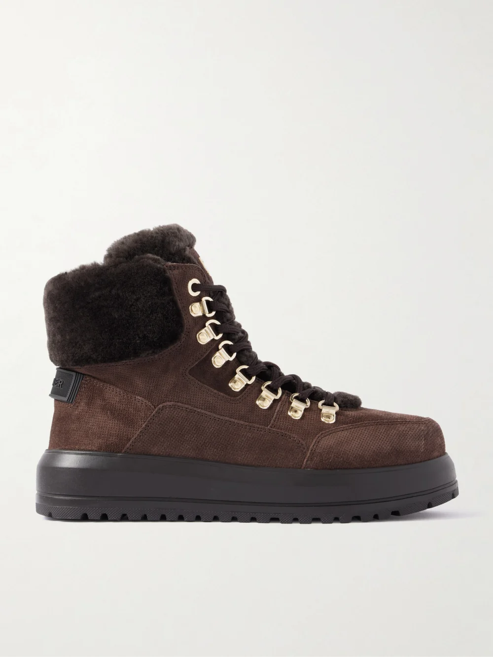 Bogner Antwerp Shearling-lined Suede Ankle Boots in chocolate