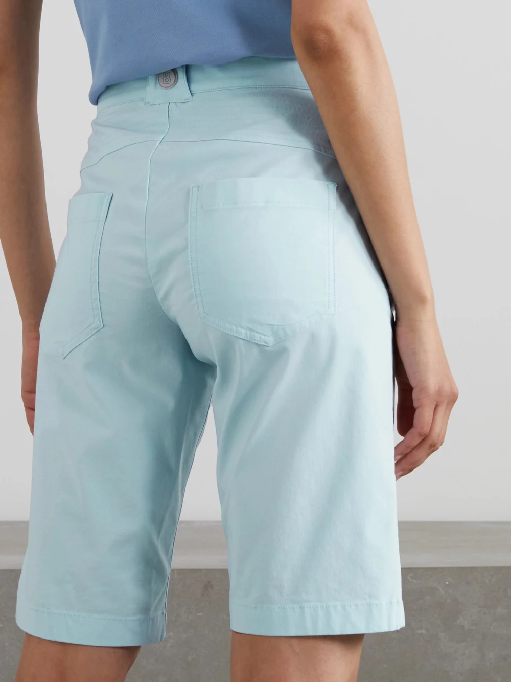 Back view of the Bogner Jolita Cotton-blend Gabardine Golf Shorts