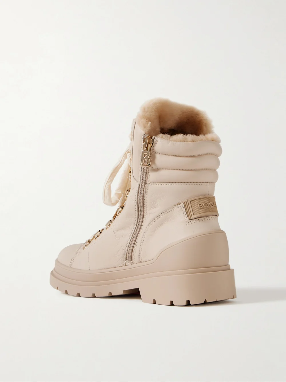 Back view of the Bogner St. Moritz 14 Shearling-lined Leather Ankle Boots