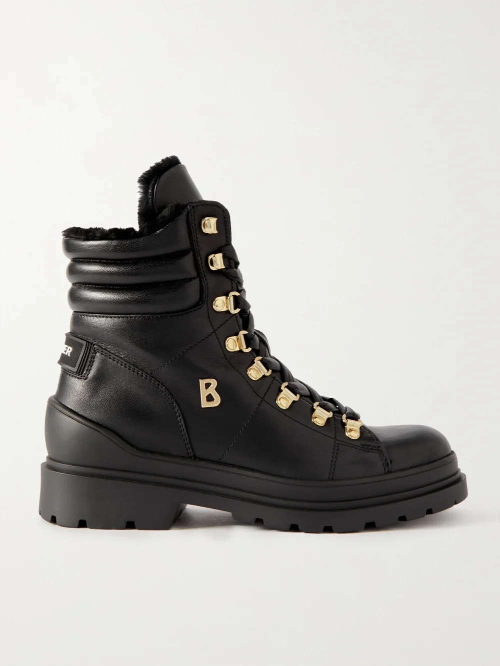 Bogner St. Moritz 9 Shearling-lined Leather Ankle Boots in black