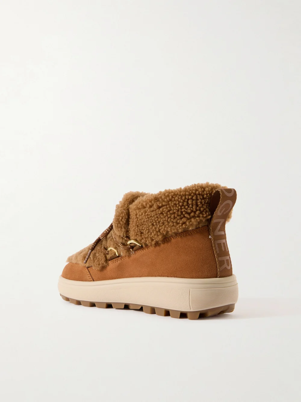 Back view of the Bogner Suede-trimmed Shearling Ankle Boots
