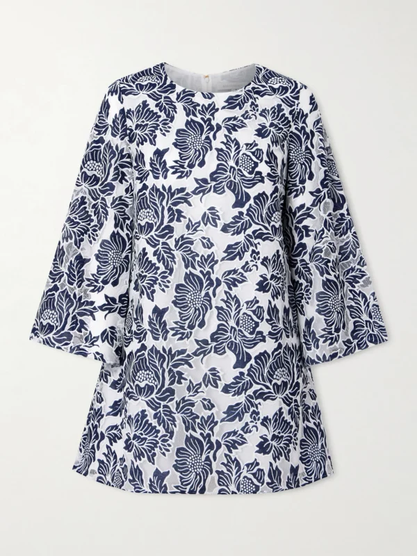 Borgo de Nor Stevie Cotton-blend Corded Lace Mini Dress