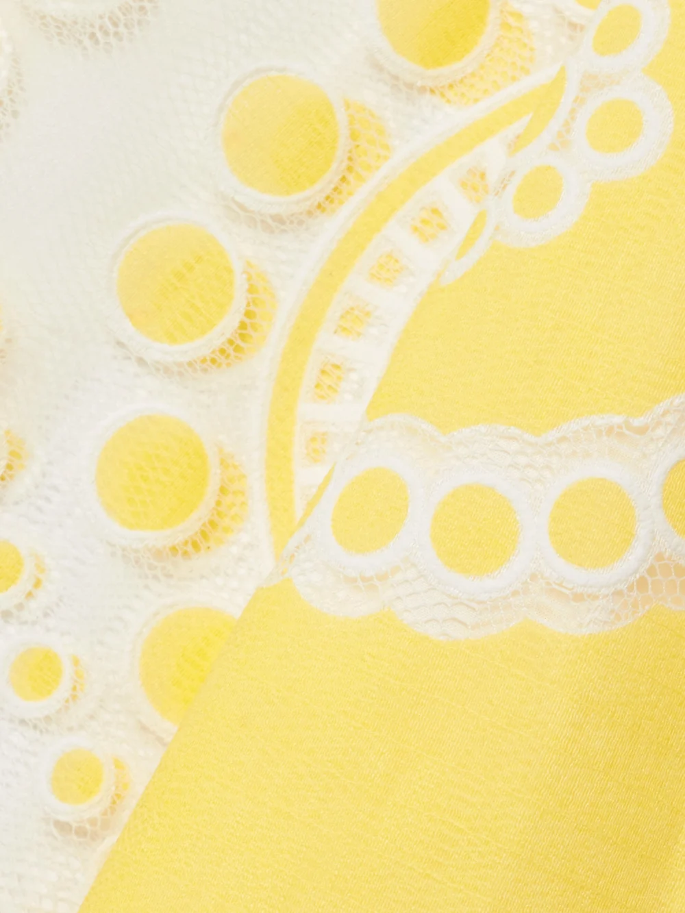 Close-up detail of the Borgo de Nor Stevie Cotton-blend Poplin and Guipure Lace Mini Dress