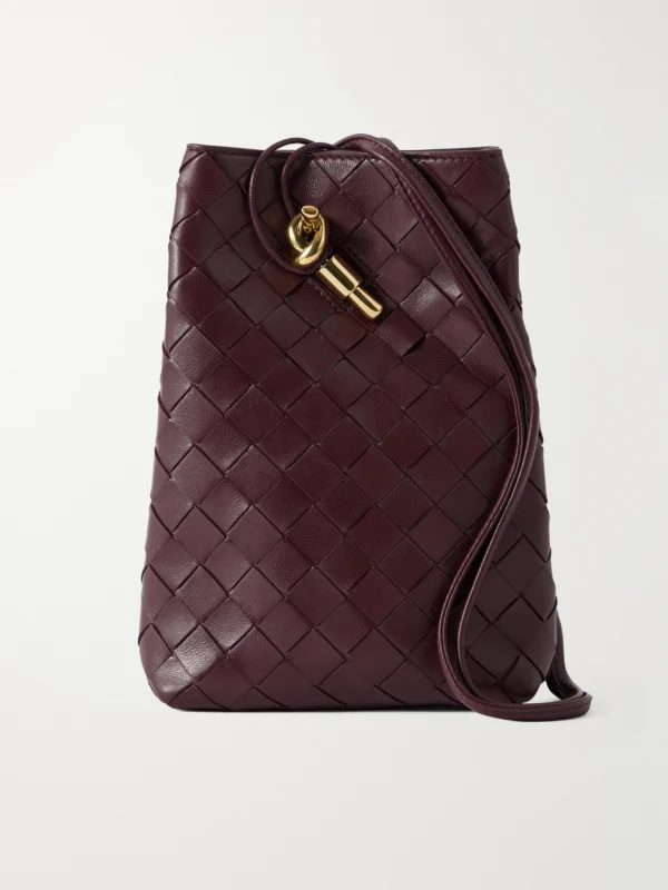 Bottega Veneta Andiamo Intrecciato Leather Phone Pouch