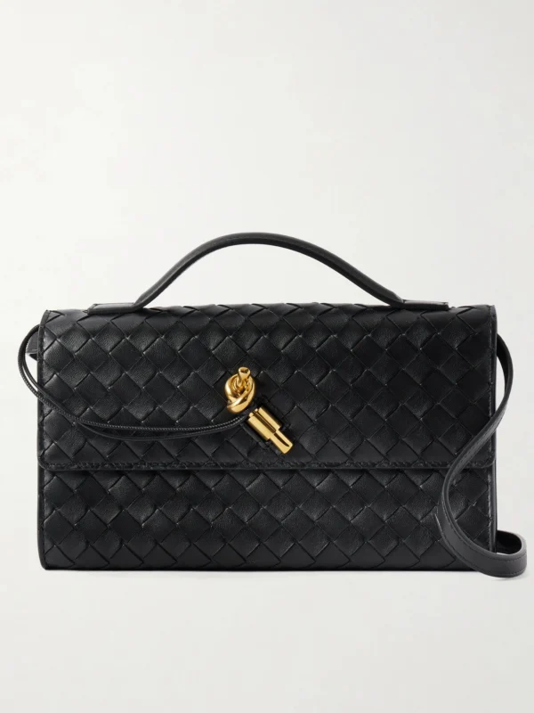 Bottega Veneta Andiamo Intrecciato Leather Top-handle Bag