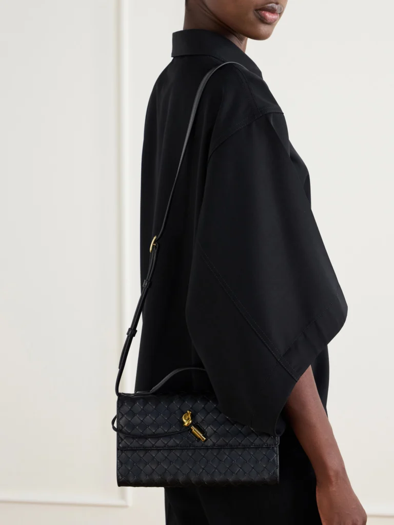 Bottega Veneta Andiamo Intrecciato Leather Top-handle Bag