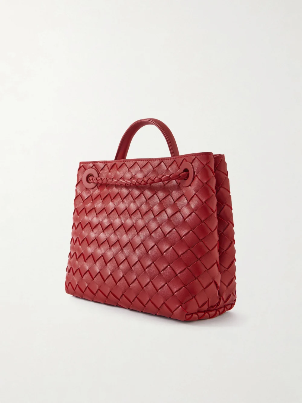 Back view of the Bottega Veneta Andiamo Intrecciato Leather Tote