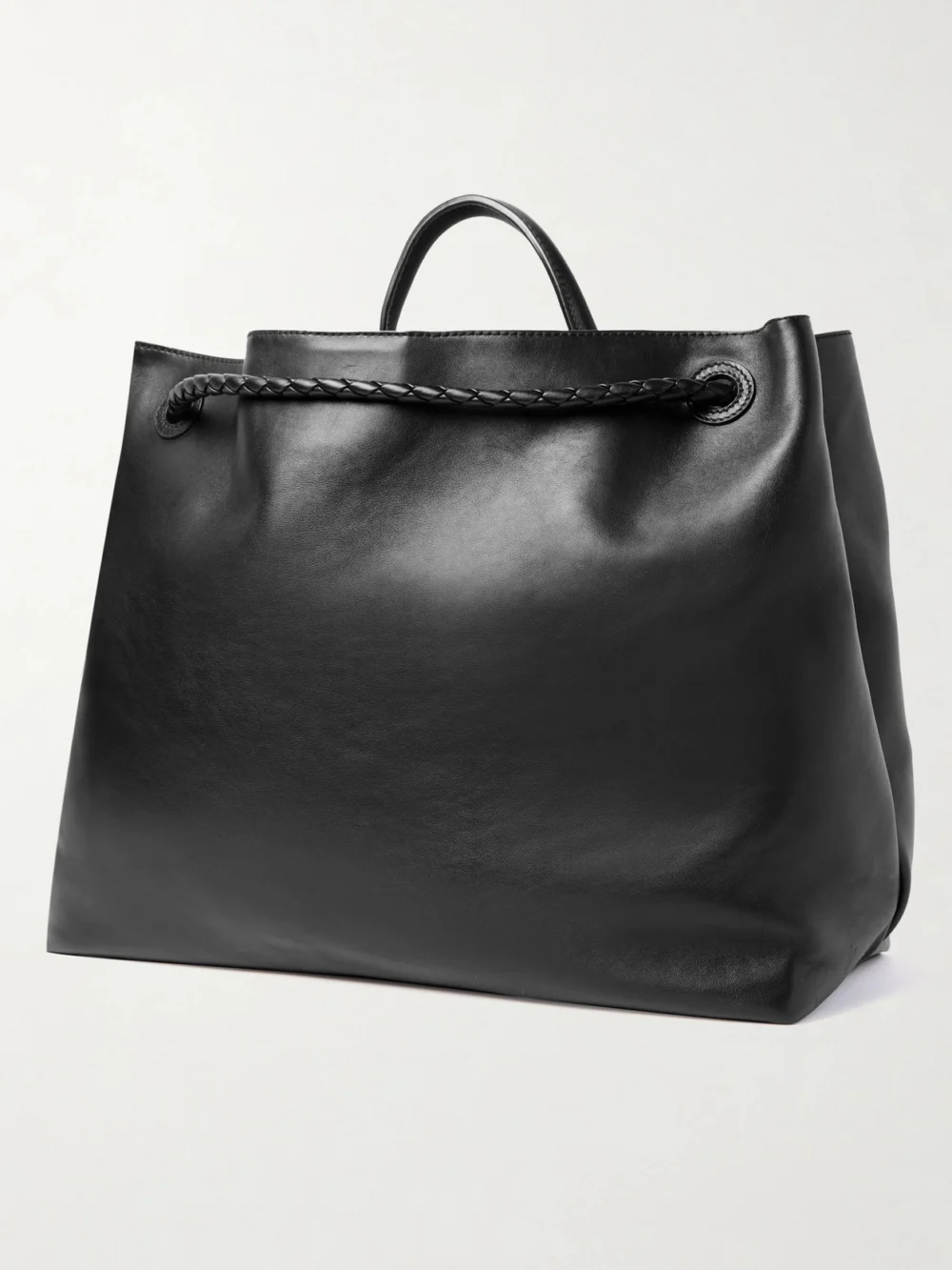 Back view of the Bottega Veneta Andiamo Large Intrecciato Leather Tote