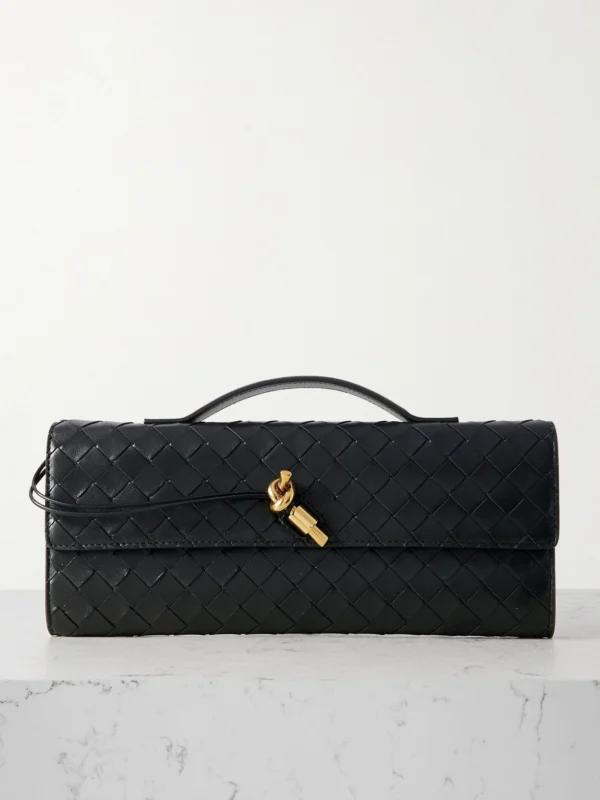 Bottega Veneta Andiamo Long Intrecciato Leather Clutch