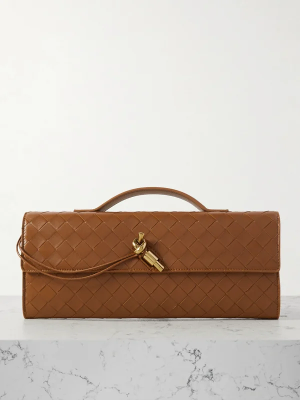 Bottega Veneta Andiamo Long Intrecciato Leather Clutch
