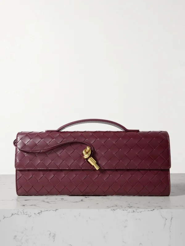 Bottega Veneta Andiamo Long Intrecciato Leather Clutch