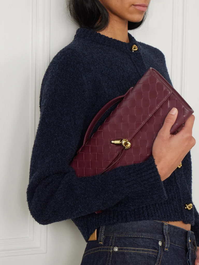 Bottega Veneta Andiamo Long Intrecciato Leather Clutch