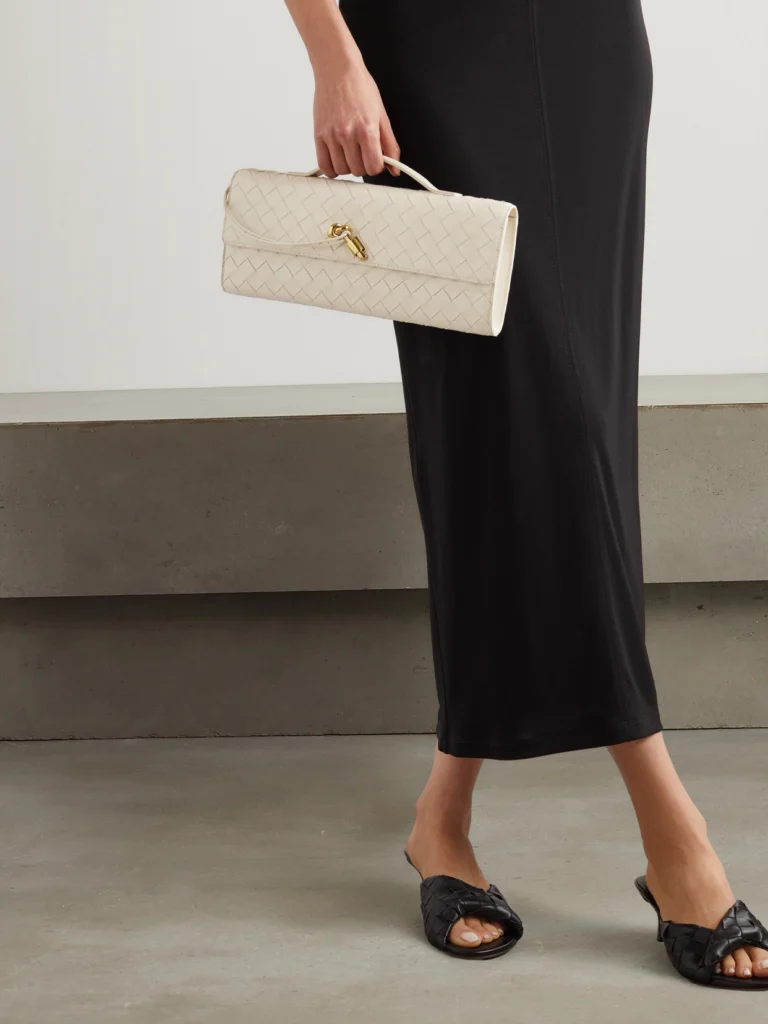 Bottega Veneta Andiamo Long Intrecciato Leather Clutch