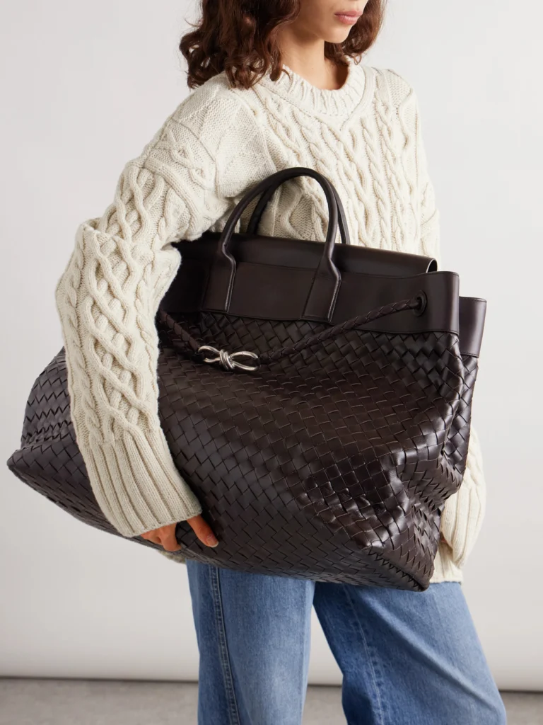 Bottega Veneta Avenue Maxi Leather-trimmed Intrecciato Tote