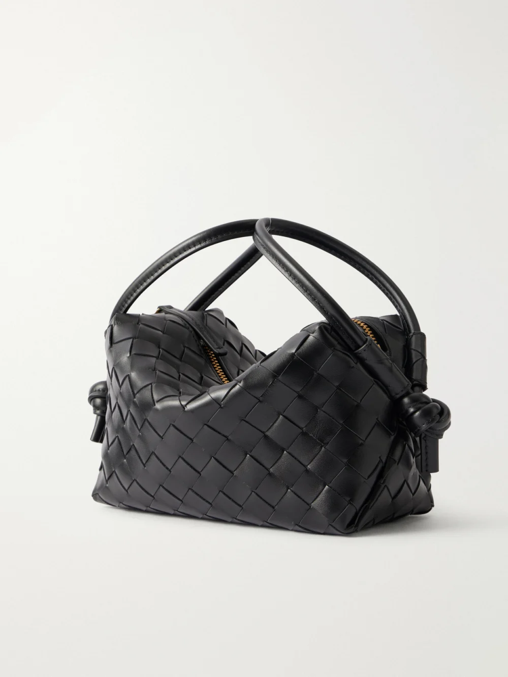 Back view of the Bottega Veneta Avenue Small Intrecciato Leather Shoulder Bag