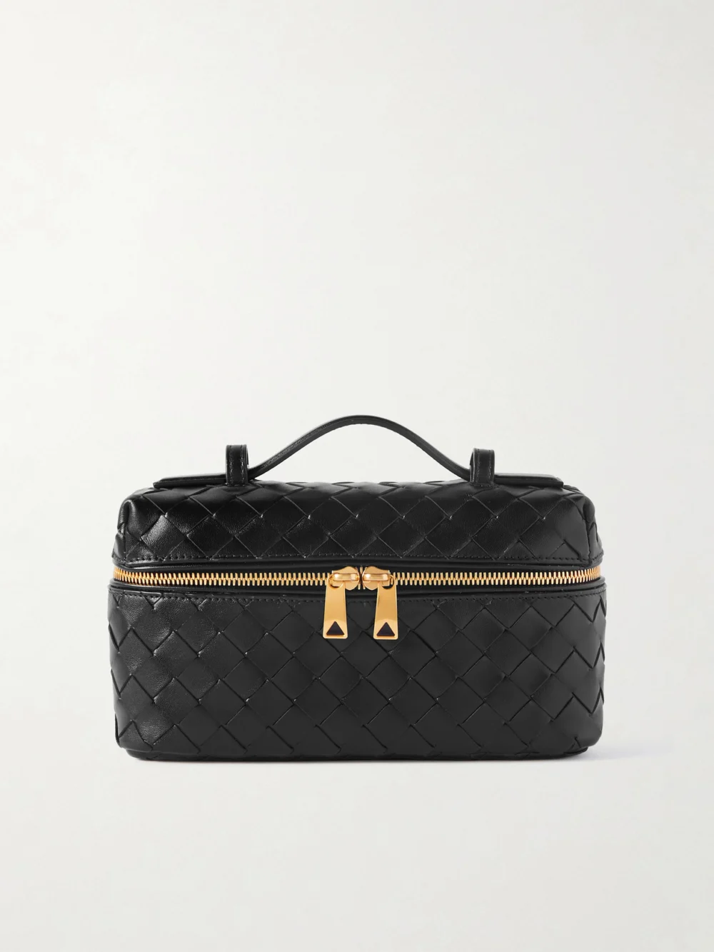 Bottega Veneta Bang Bang Intrecciato Leather Top-handle Bag in black