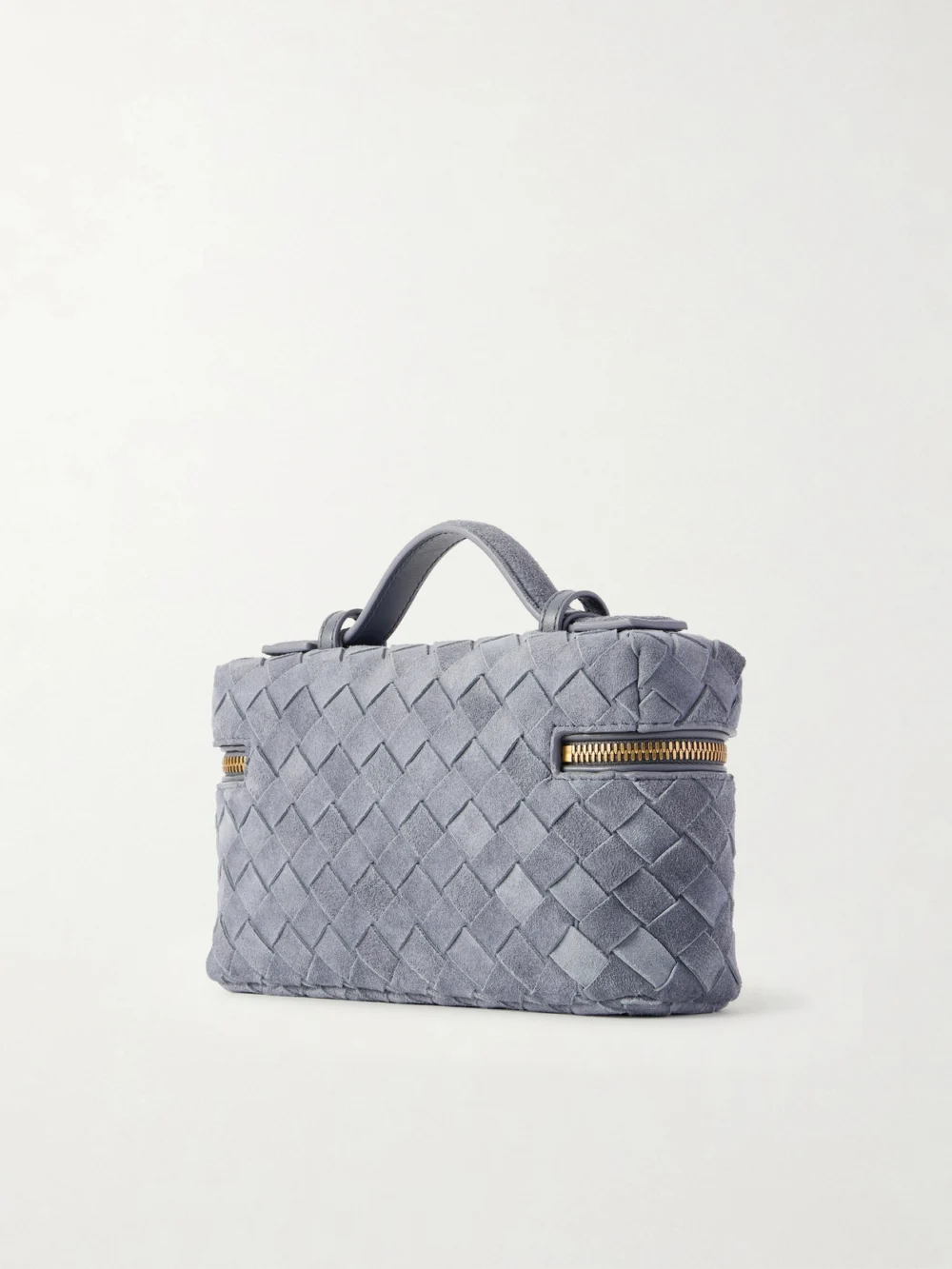 Back view of the Bottega Veneta Bang Bang Intrecciato Suede Tote