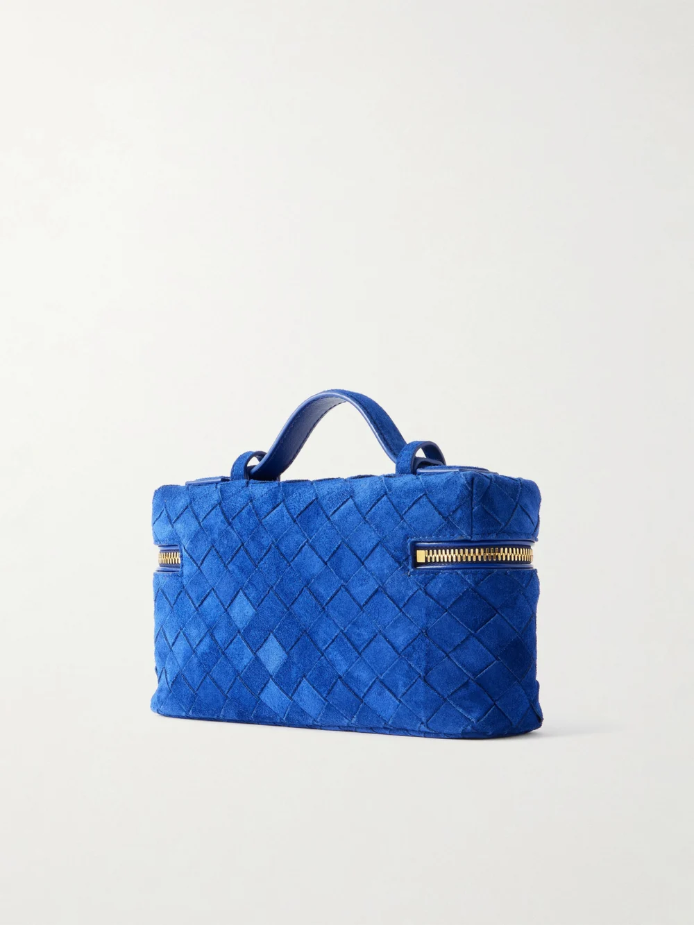 Back view of the Bottega Veneta Bang Bang Intrecciato Suede Tote