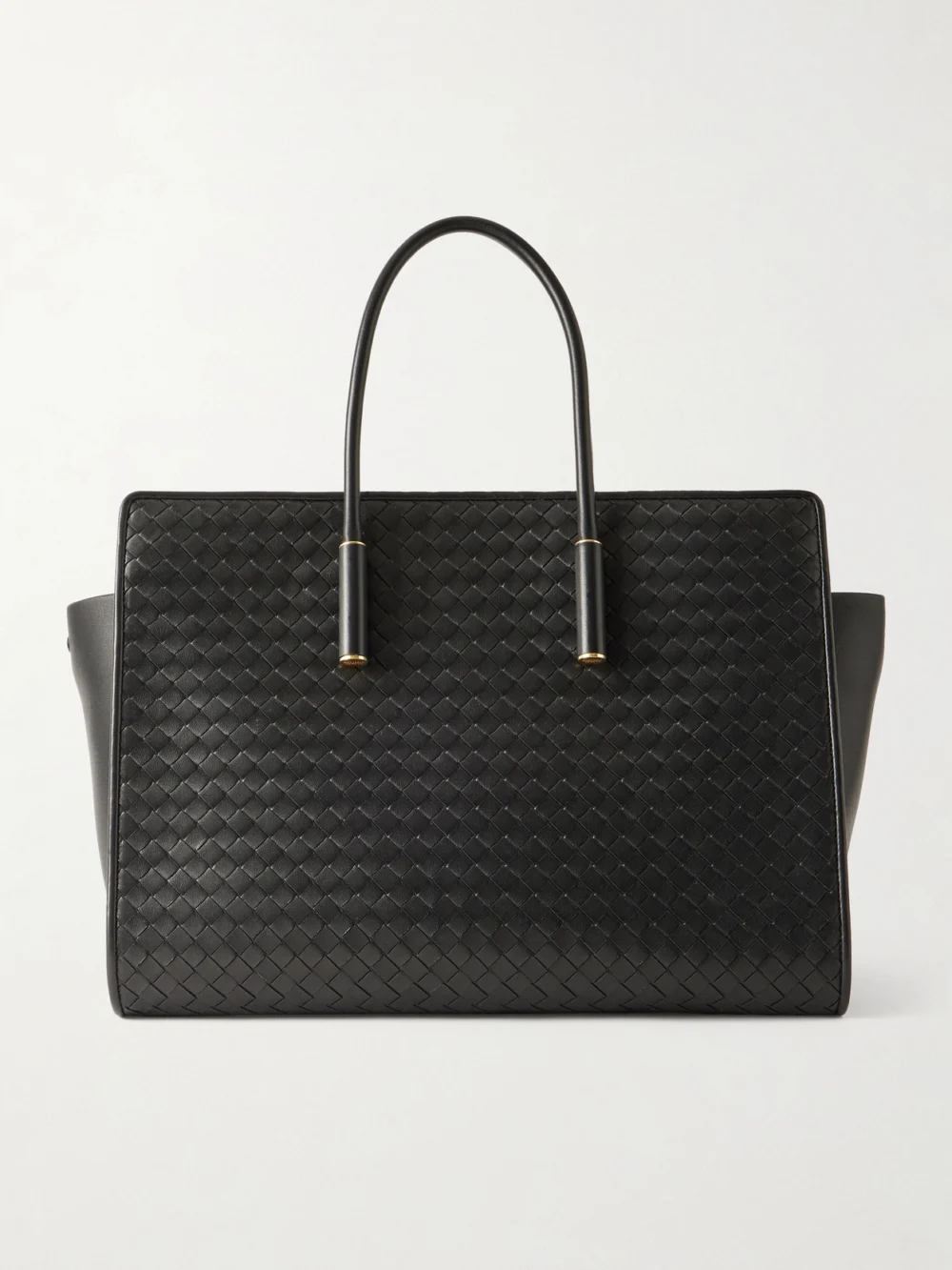 Bottega Veneta Barbara Intrecciato Leather Tote in black