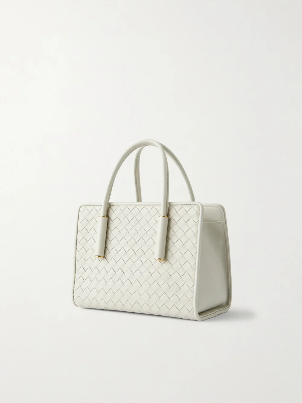 Back view of the Bottega Veneta Barbara Mini Intrecciato Leather Tote