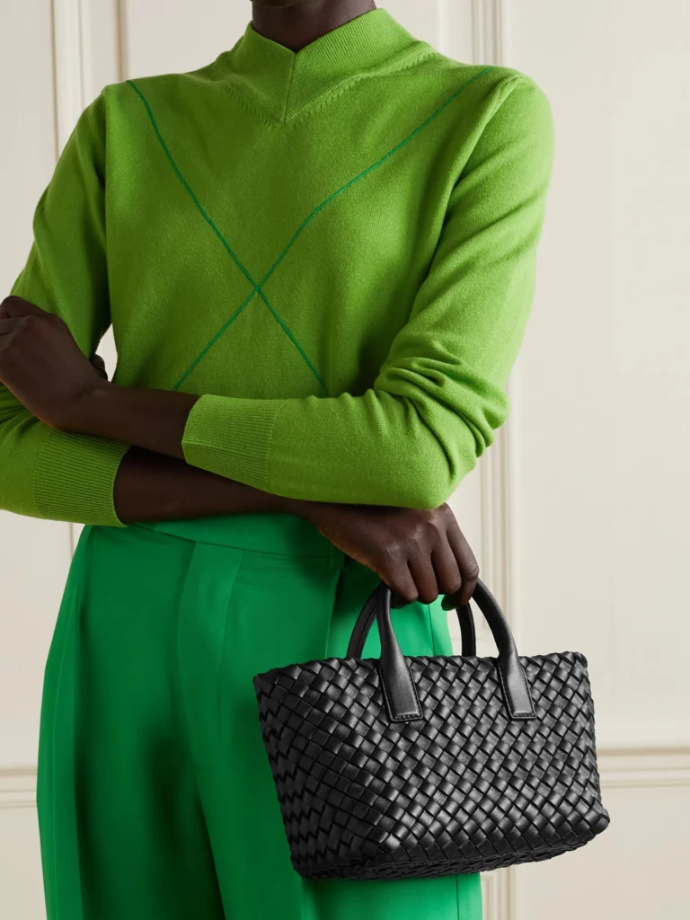 Bottega Veneta Cabat Mini Intrecciato Leather Tote