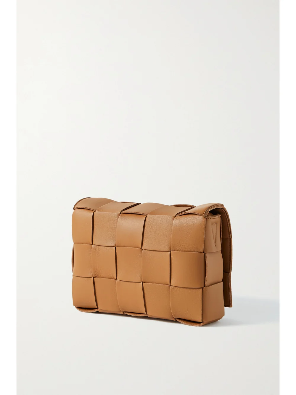 Back view of the Bottega Veneta Cassette Medium Intrecciato Leather Shoulder Bag