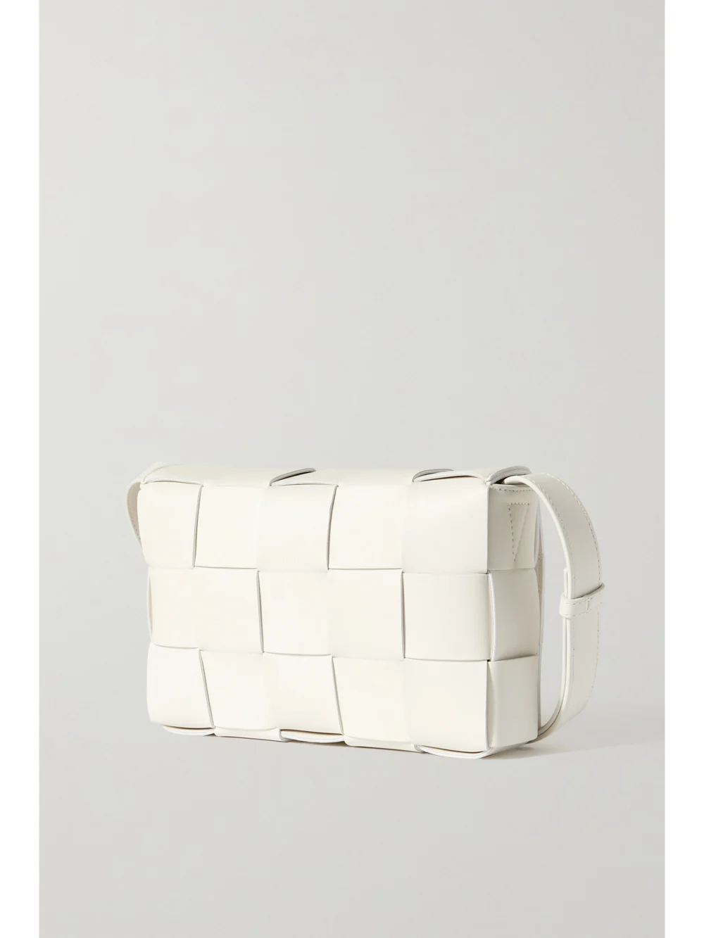 Back view of the Bottega Veneta Cassette Medium Intrecciato Leather Shoulder Bag