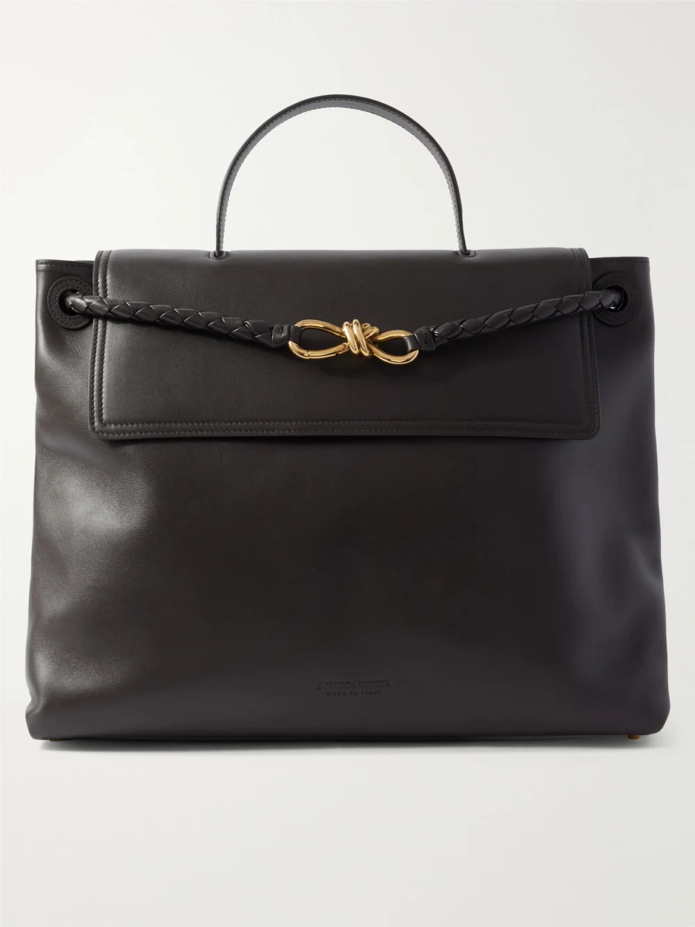 Bottega Veneta Ciao Ciao Large Leather Tote in dark brown