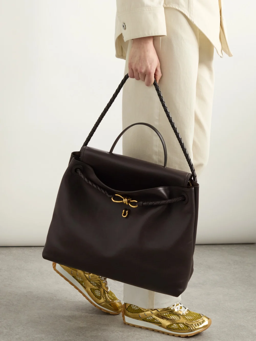 Bottega Veneta Ciao Ciao Large Leather Tote, styled view