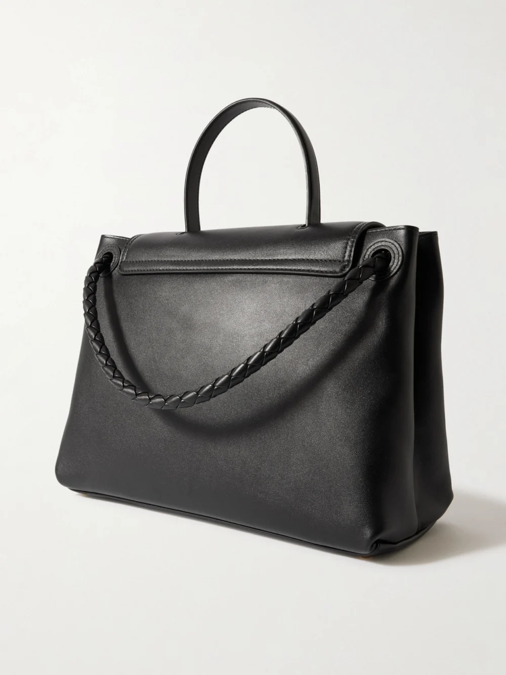 Back view of the Bottega Veneta Ciao Ciao Medium Intrecciato Leather Top-handle Bag