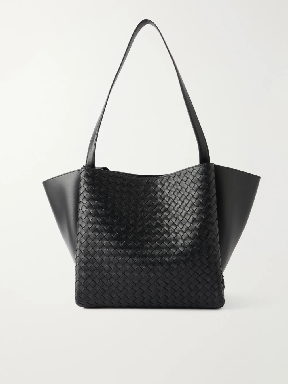 Bottega Veneta Corso Intrecciato Leather Tote in black