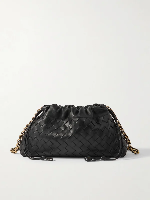 Bottega Veneta Dustbag Chain-embellished Intrecciato Leather Pouch