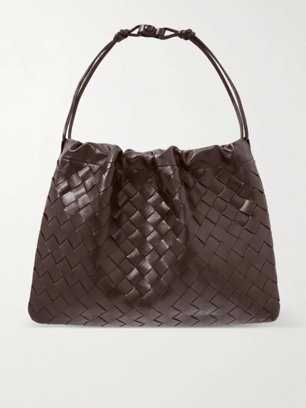 Bottega Veneta Dustbag Intrecciato Leather Pouch in brown